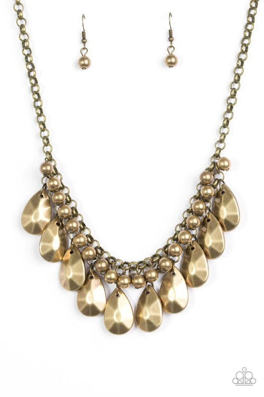 Paparazzi Necklace ~ La DIVA Loca - Brass