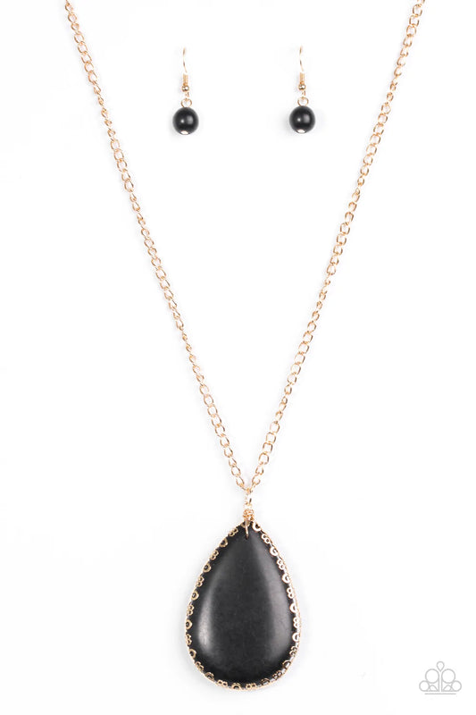 Paparazzi Necklace ~ Stone Magnificence - Black