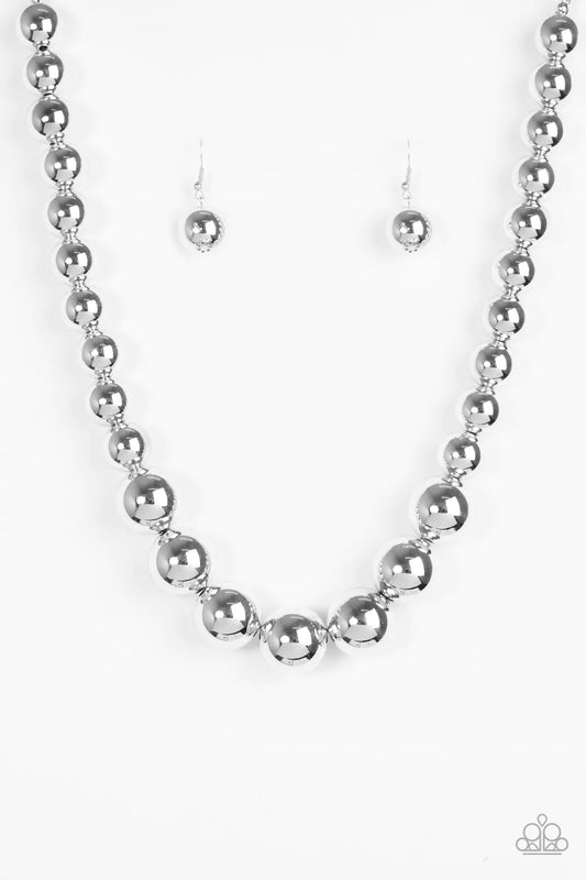 Paparazzi Necklace ~ Glamour Glare - Silver