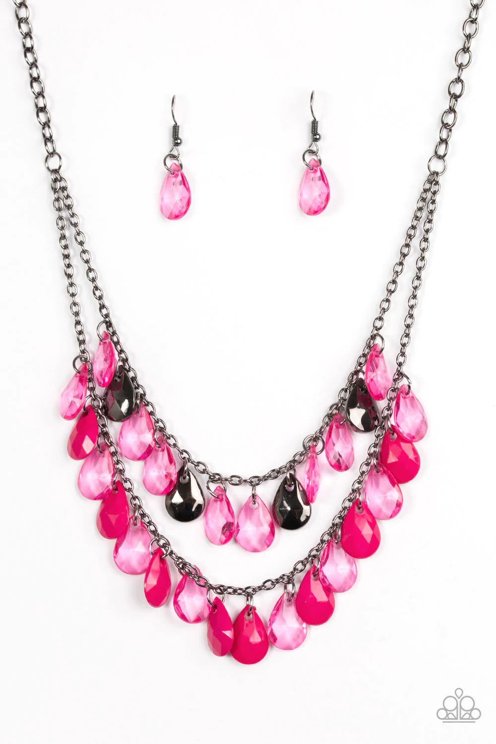 Paparazzi Necklace ~ Storm Warning - Pink