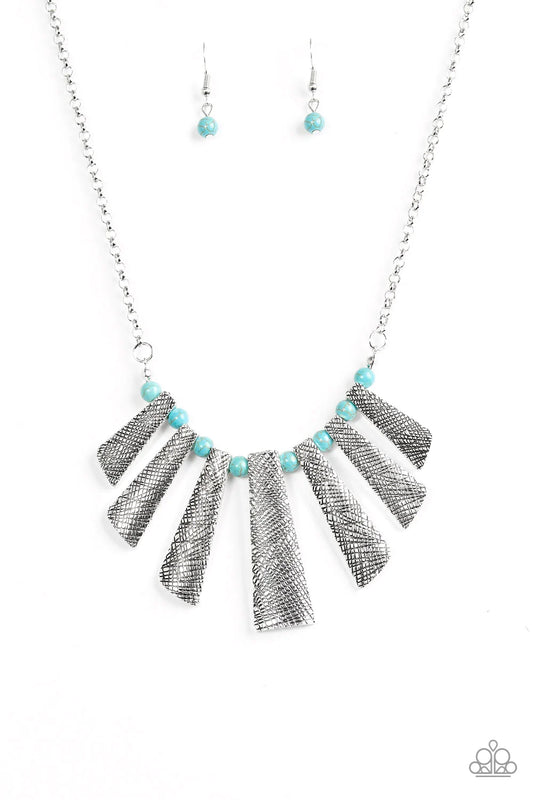 Paparazzi Necklace ~ Sassy Stonehenge - Blue