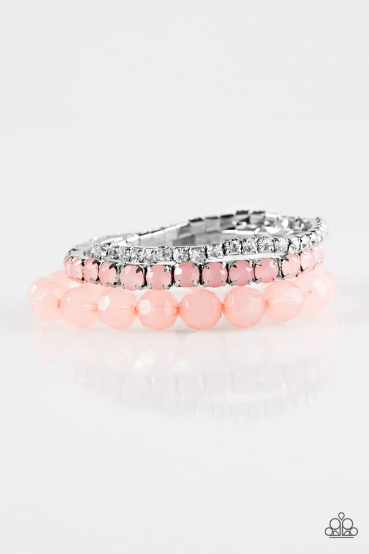 Pulsera Paparazzi ~ Hermosa Bravado - Rosa