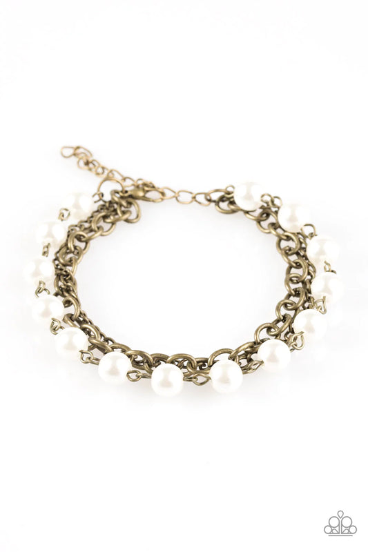 Paparazzi Bracelet ~ Classically Cambridge - Brass