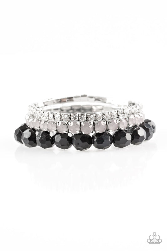 Pulsera Paparazzi ~ Hermosa Bravado - Negro