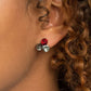 Paparazzi Earring ~ Everything Must GLOW!- Red Post