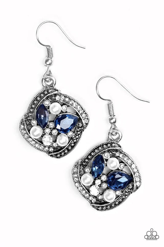 Paparazzi Earring ~ Prestigious Shimmer - Blue