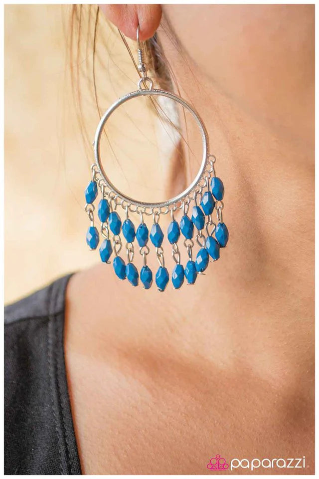 Paparazzi Earring ~ Sporadic Sprinkles - Blue