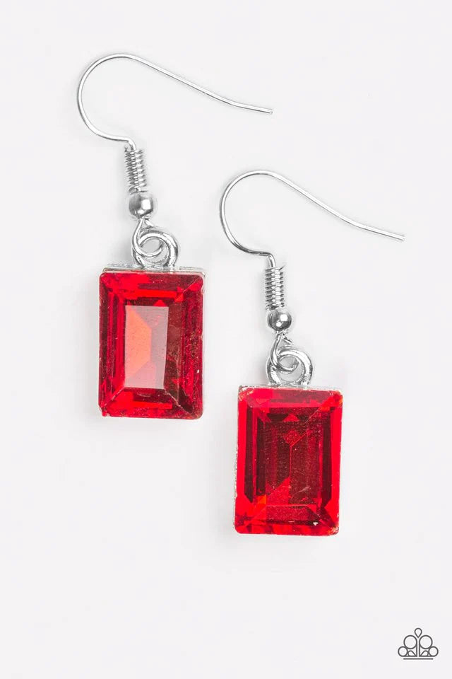 Paparazzi Earring ~ Dining With Divas - Red