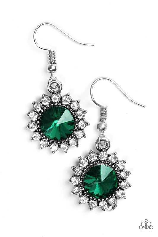 Paparazzi Earring ~ Bring In The BEAM Team - Green