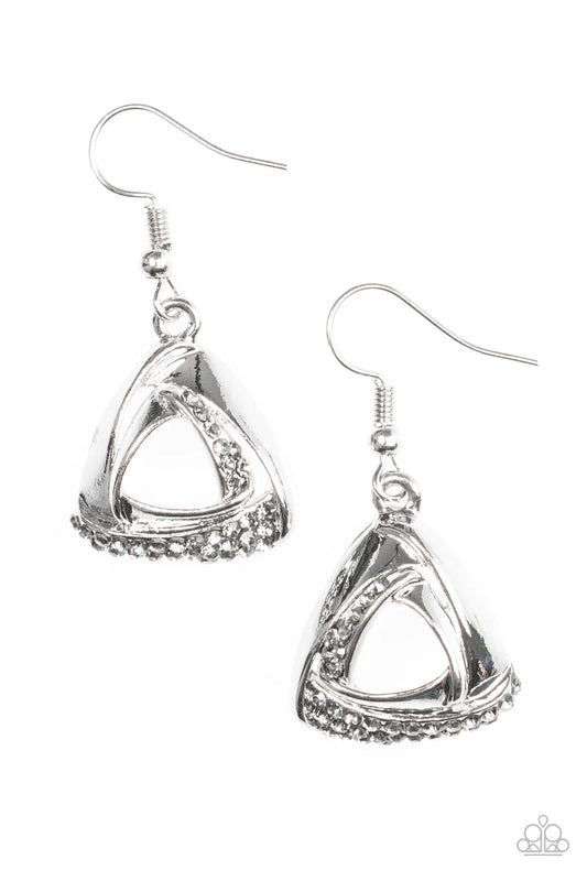 Paparazzi Earring ~ Prize Money - Silver