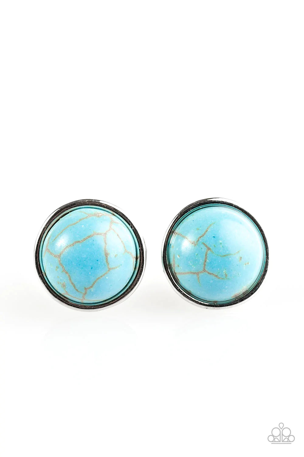 Paparazzi Earring ~ Stone Symmetry - Blue