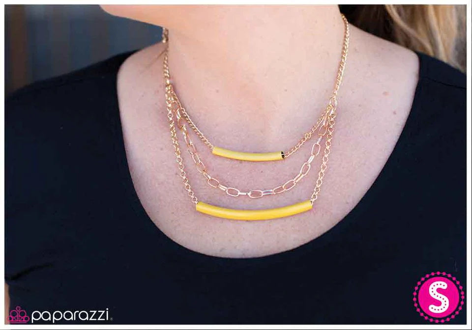 Paparazzi Necklace ~ In the Swing of Things - Yellow