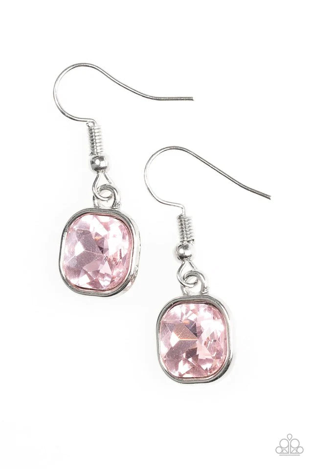 Paparazzi Earring ~ Everlasting Shine - Pink