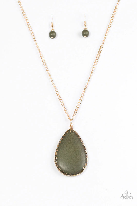 Paparazzi Necklace ~ Stone Magnificence - Green