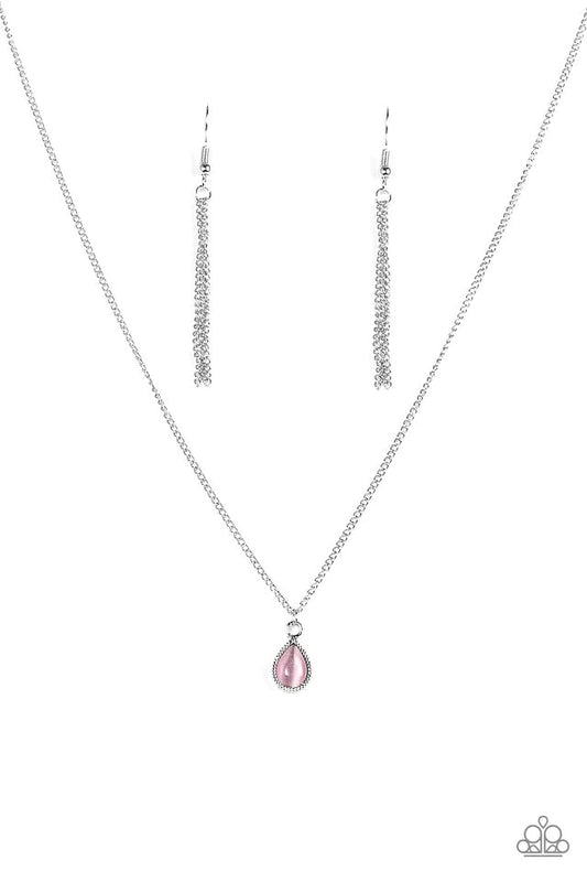 Paparazzi Necklace ~ A Drop In The Ocean - Pink