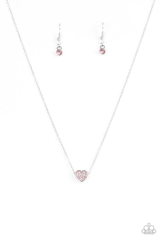 Paparazzi Necklace ~ HEART-Headed - Pink