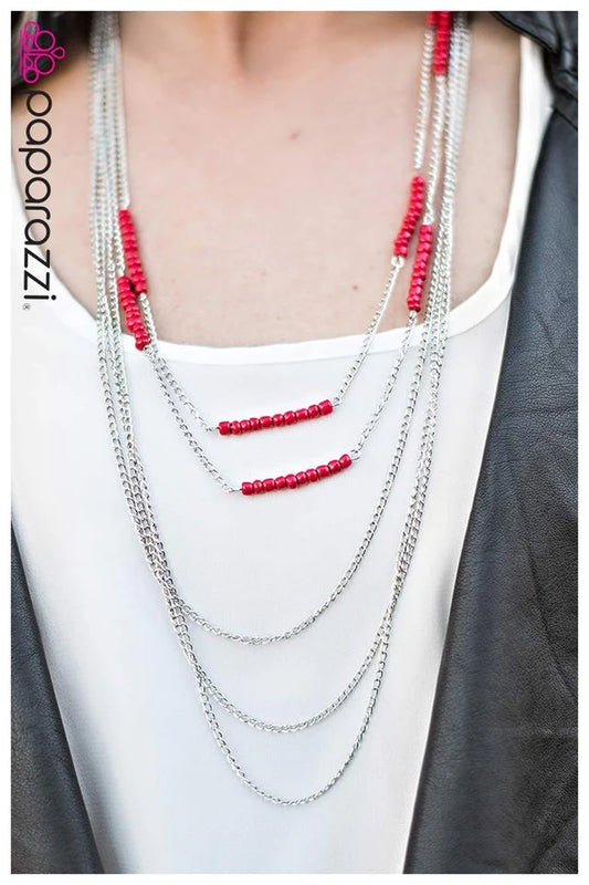 Collar Paparazzi ~ Crimson Disposition - Rojo