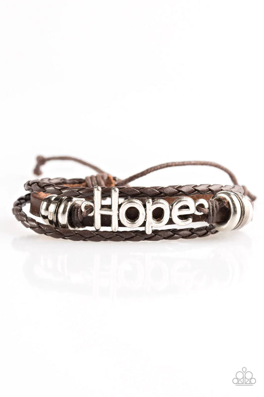 Paparazzi Bracelet ~ Hope For The Best - Brown