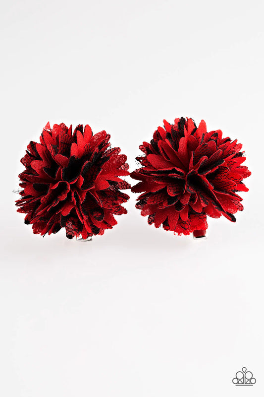 Accesorios para el cabello de Paparazzi ~ Pretty In Poppies - Rojo