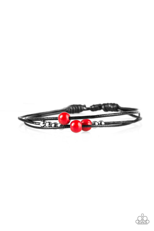 Pulsera Paparazzi ~ Tesoro de la montaña - Rojo