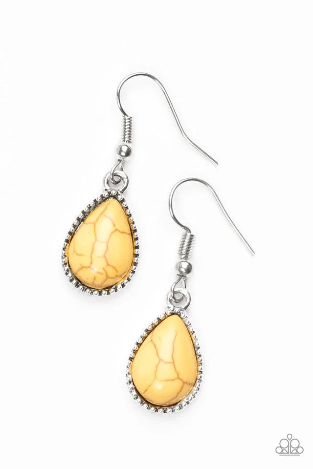 Paparazzi Earring ~ Sandstone Symphony - Yellow