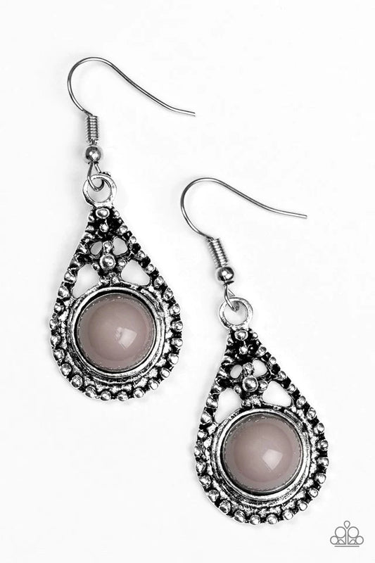 Paparazzi Earring ~ Not All HUE Wander - Silver