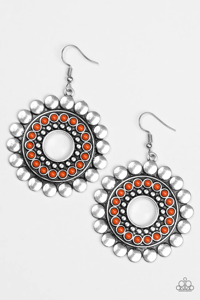 Paparazzi Earring ~ Wildly Serene - Orange