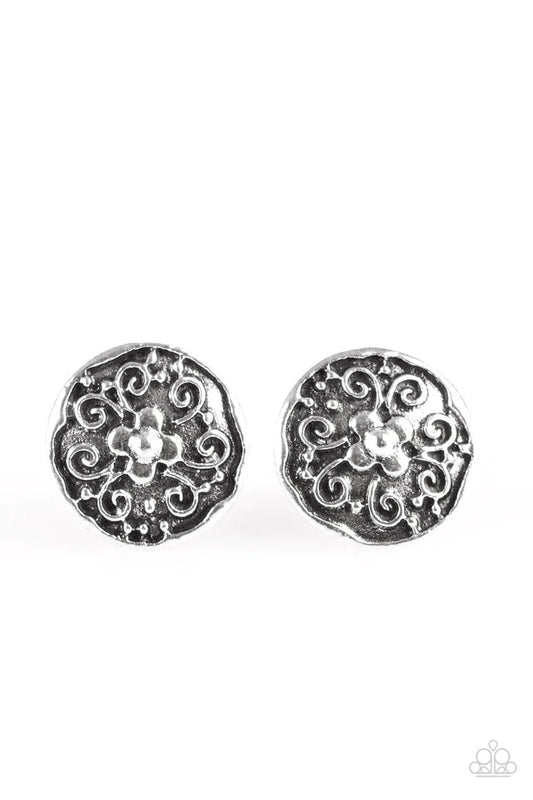 Paparazzi Earring ~ Garden Glee - Silver