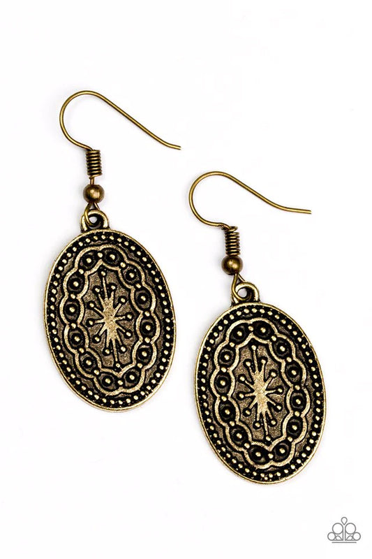 Paparazzi Earring ~ Ancient Wonders - Brass