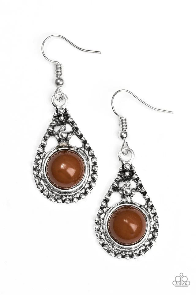 Paparazzi Earring ~ Not All HUE Wander - Brown
