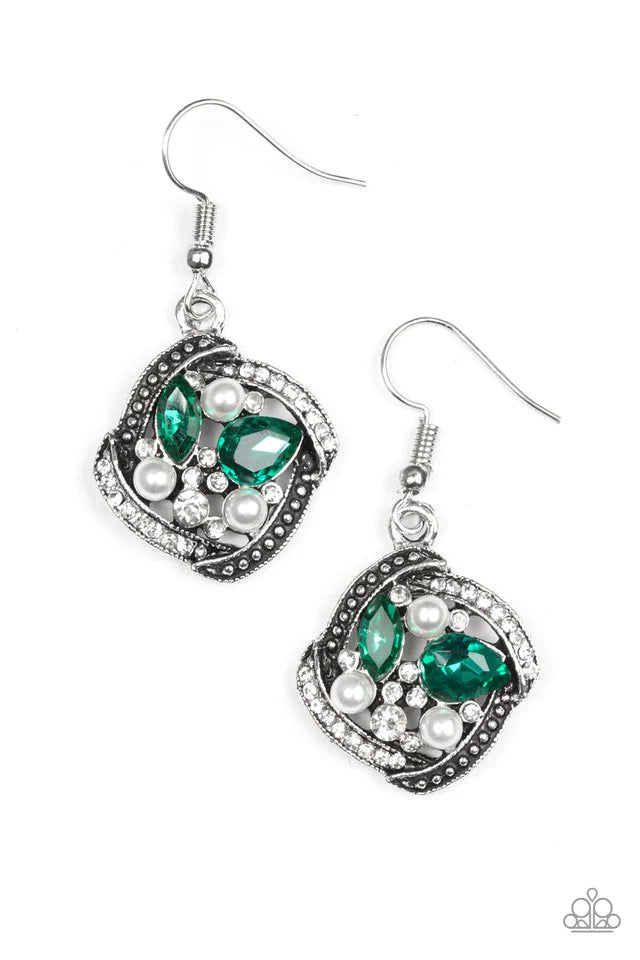 Pendiente Paparazzi ~ Prestigioso brillo - Verde