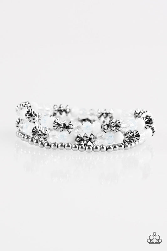 Paparazzi Bracelet ~ Shimmer Sensation - White