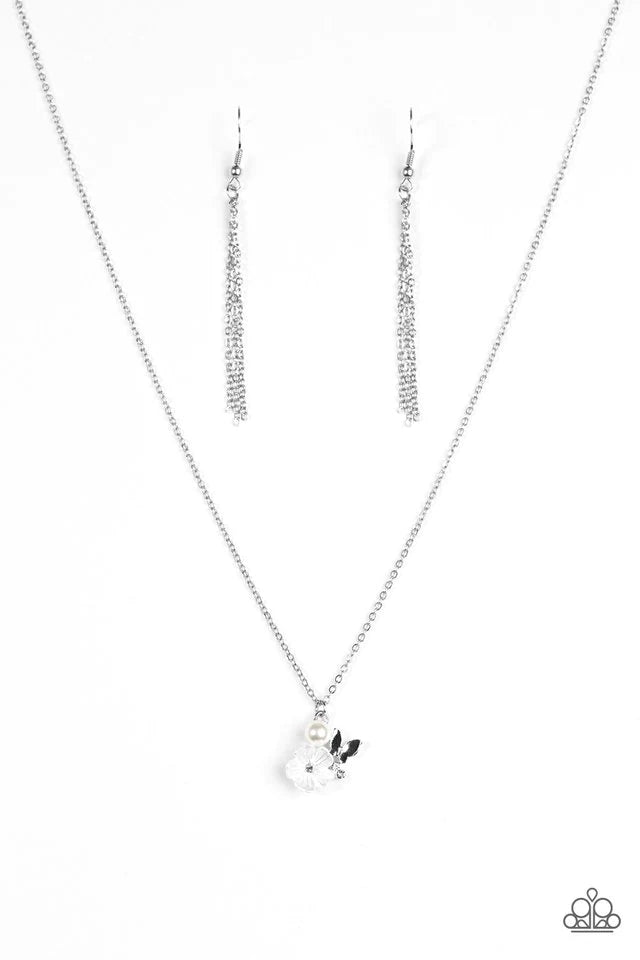 Paparazzi Necklace ~ Girl Glimmer - White