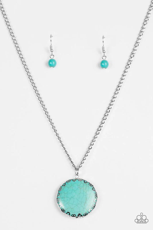 Paparazzi Necklace ~ Stone Desert - Blue