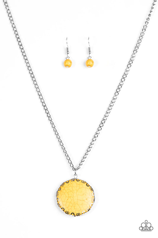 Paparazzi Necklace ~ Stone Desert - Yellow