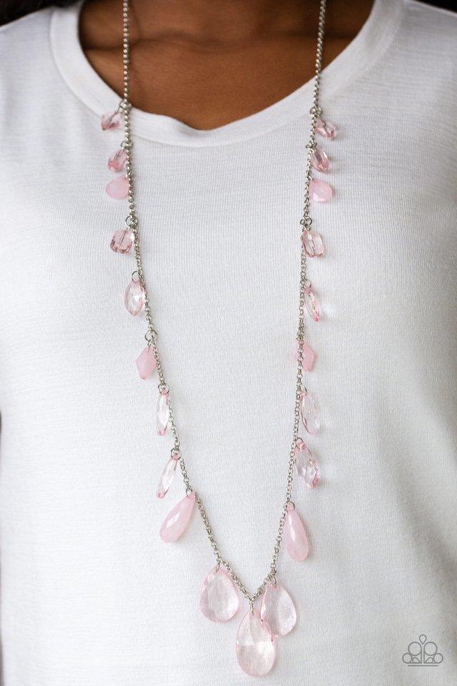 Paparazzi Necklace ~ GLOW And Steady Wins The Race - Pink