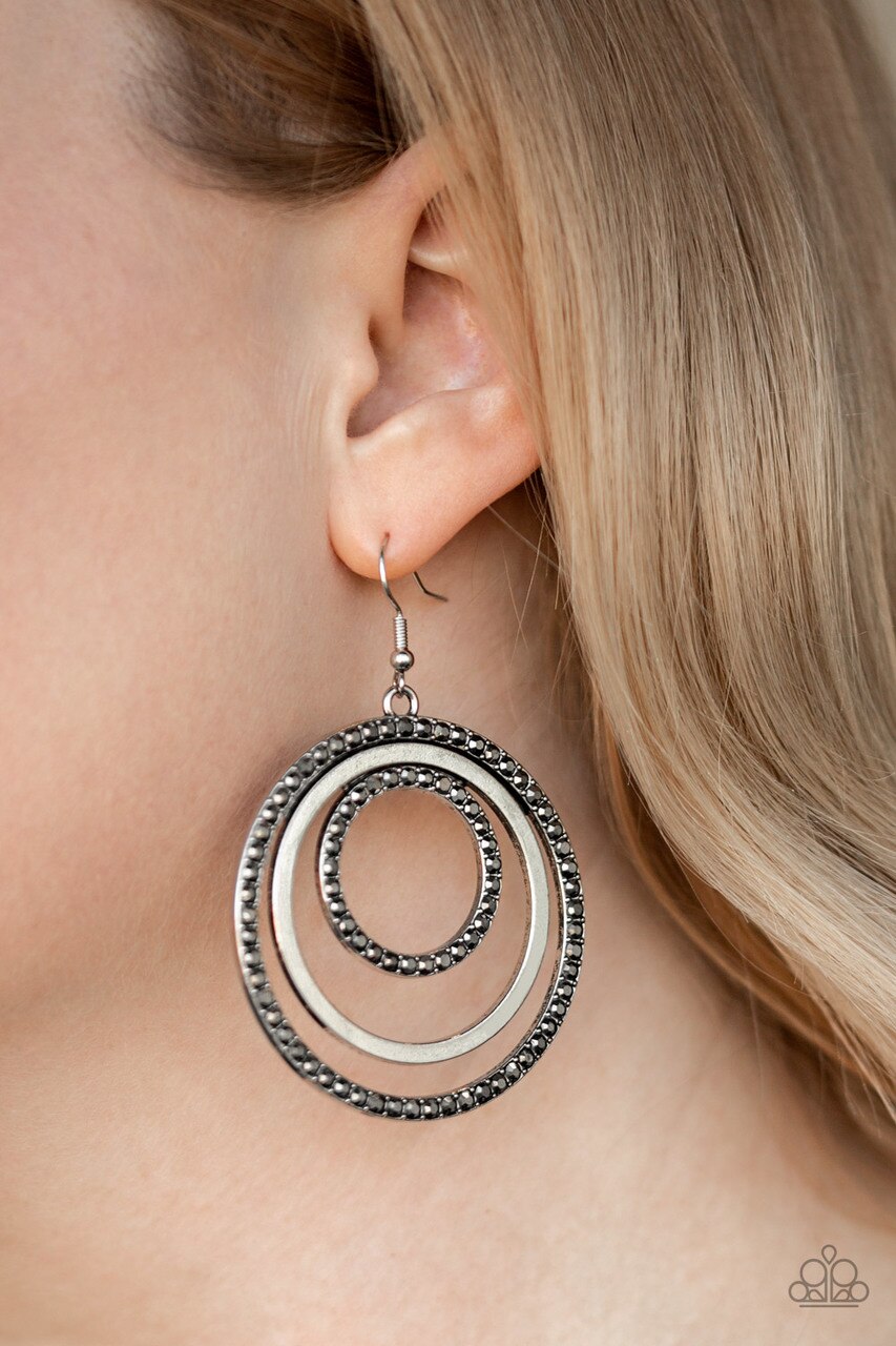 Paparazzi Earring ~ Rippling Refinement - Silver