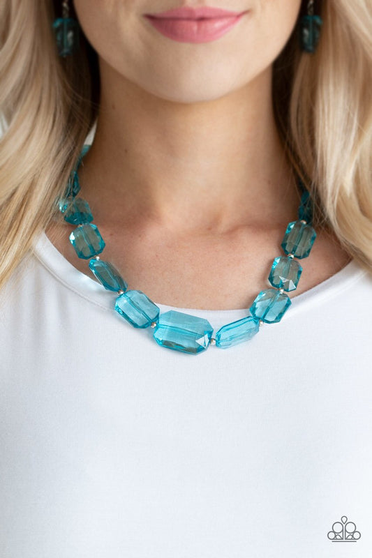 Paparazzi Necklace ~ ICE Versa - Blue