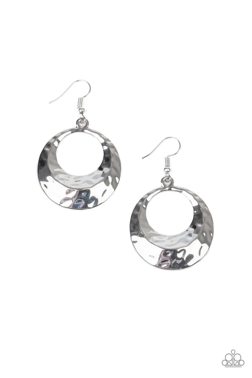Paparazzi Earring ~ Savory Shimmer - Silver