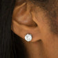 Paparazzi Earring Blockbuster - Just In TIMELESS - White
