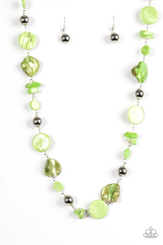 Paparazzi Necklace ~ A World To SEA - Green