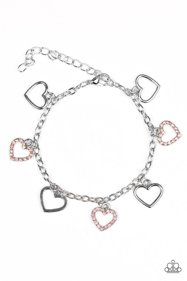 Pulsera Paparazzi ~ Tómate un corazón roto - Rosa