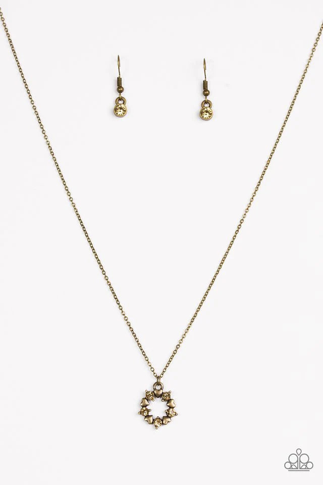 Paparazzi Necklace ~ Always Kiss Me Goodnight - Brass