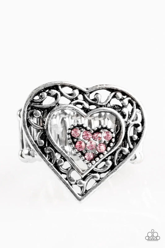 Paparazzi Ring ~ Find It In Your Heart - Pink