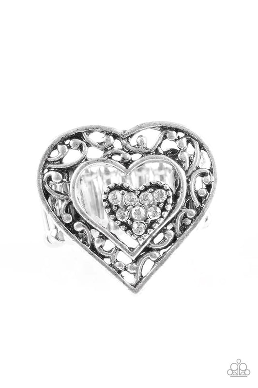 Paparazzi Ring ~ Find It In Your Heart - White
