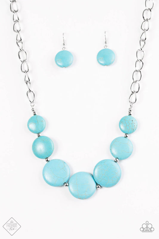 Paparazzi Necklace ~ Bedrock Betty  - Blue