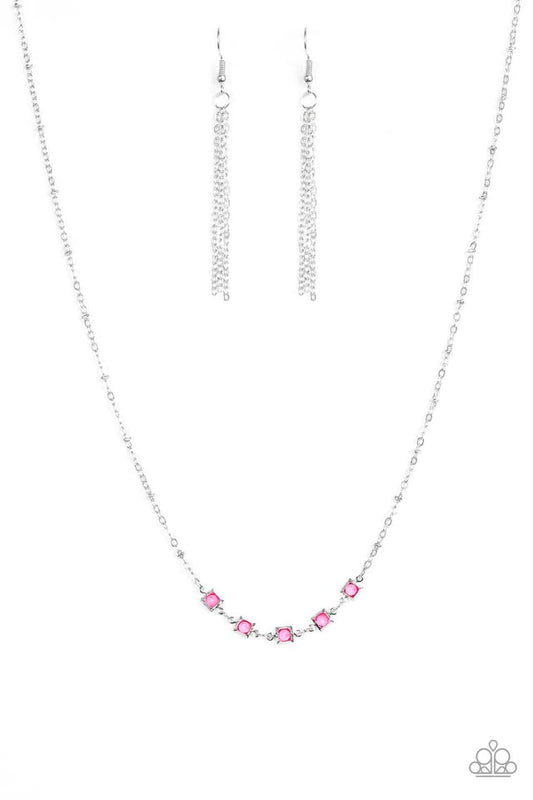 Paparazzi Necklace ~ GLEAM World - Pink