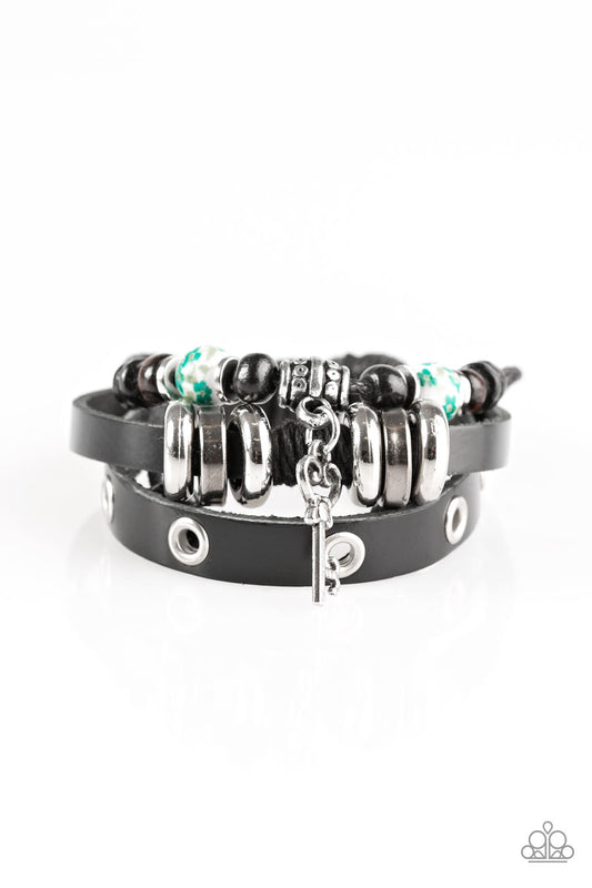 Paparazzi Bracelet ~ Time Works WANDERS - Black