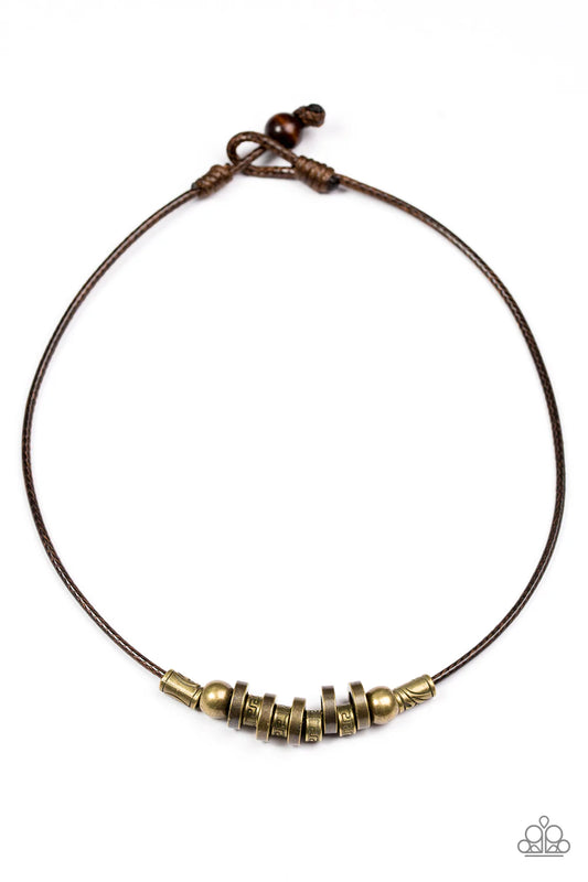 Paparazzi Necklace ~ Ancient Canyons - Brass