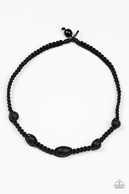 Paparazzi Necklace ~ Lone Rock - Black